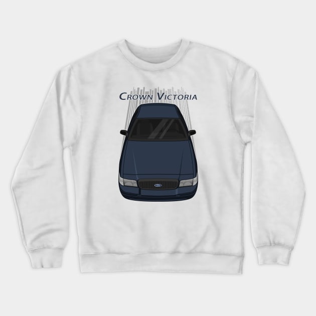 Ford Crown Victoria Police Interceptor - Norsea Blue Crewneck Sweatshirt by V8social